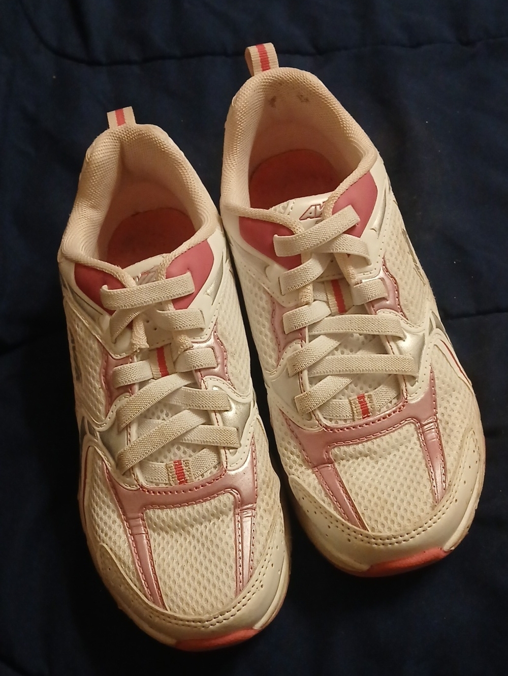 Girls White and Pink Avia Shoes